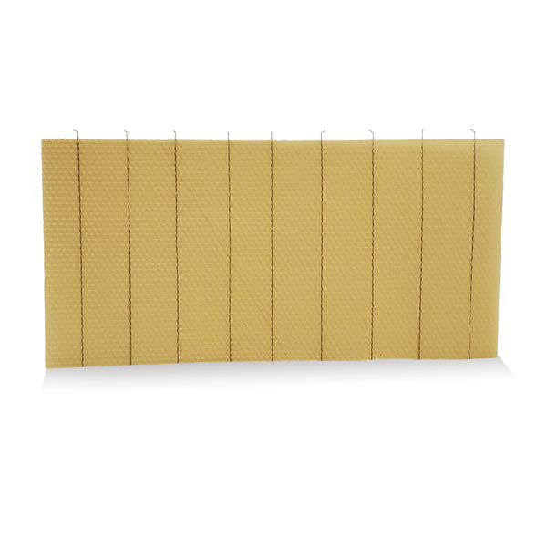 100% Beeswax Foundation - Crimp-Wired